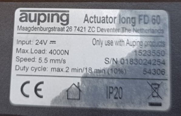 Auping Actuator long FD 60 motor