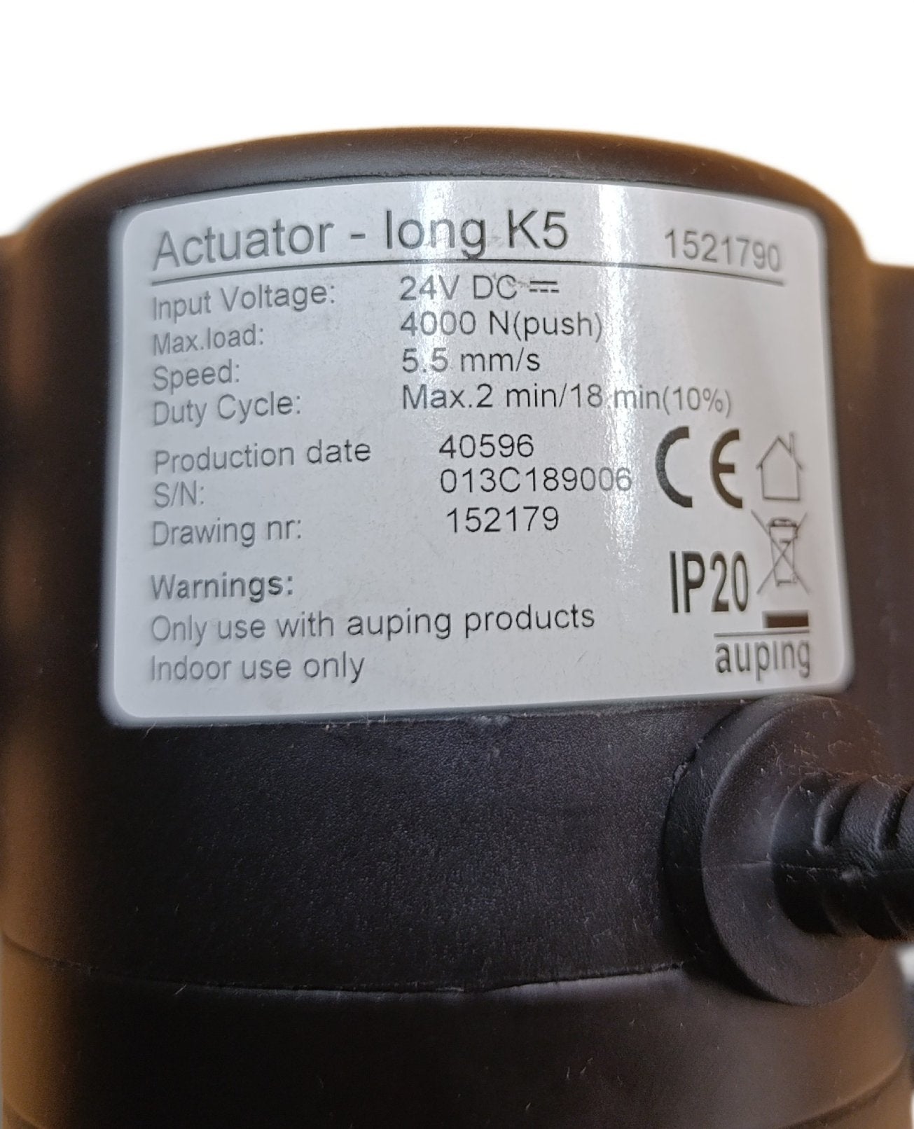 Auping Actuator long K5
