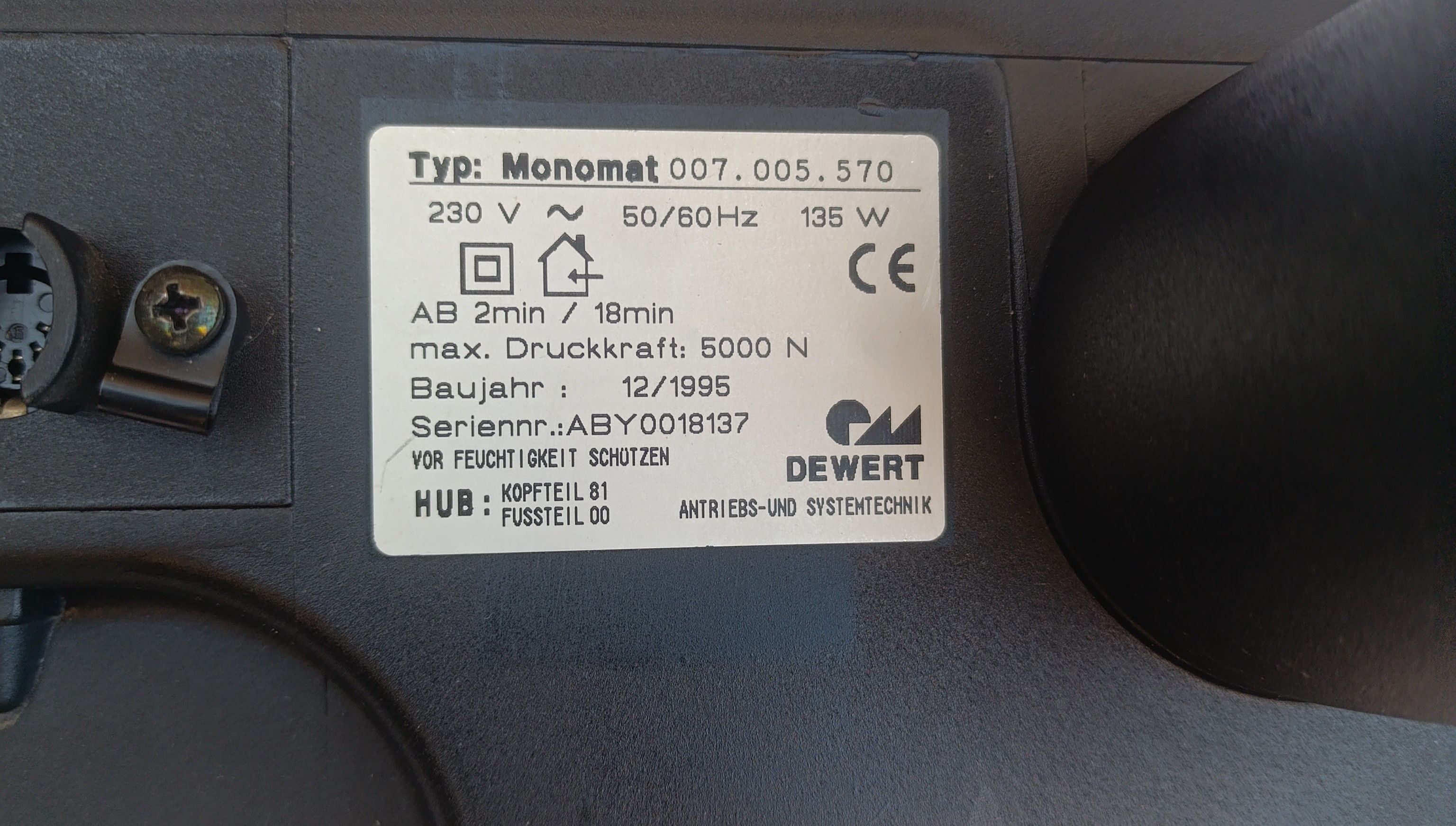 Auping Monomat 007.005.570 motor
