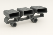 Driedubbele lattenhouder met insteekbevestiging – voor 25 x 8 mm latten