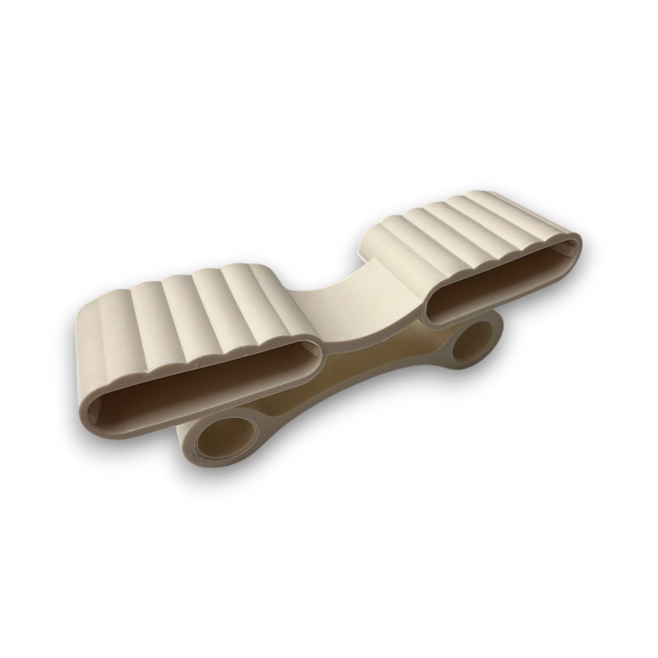 Dubbele lattenhouder voor montage op pennen – voor 35 37 x 8 mm latten rond model wit