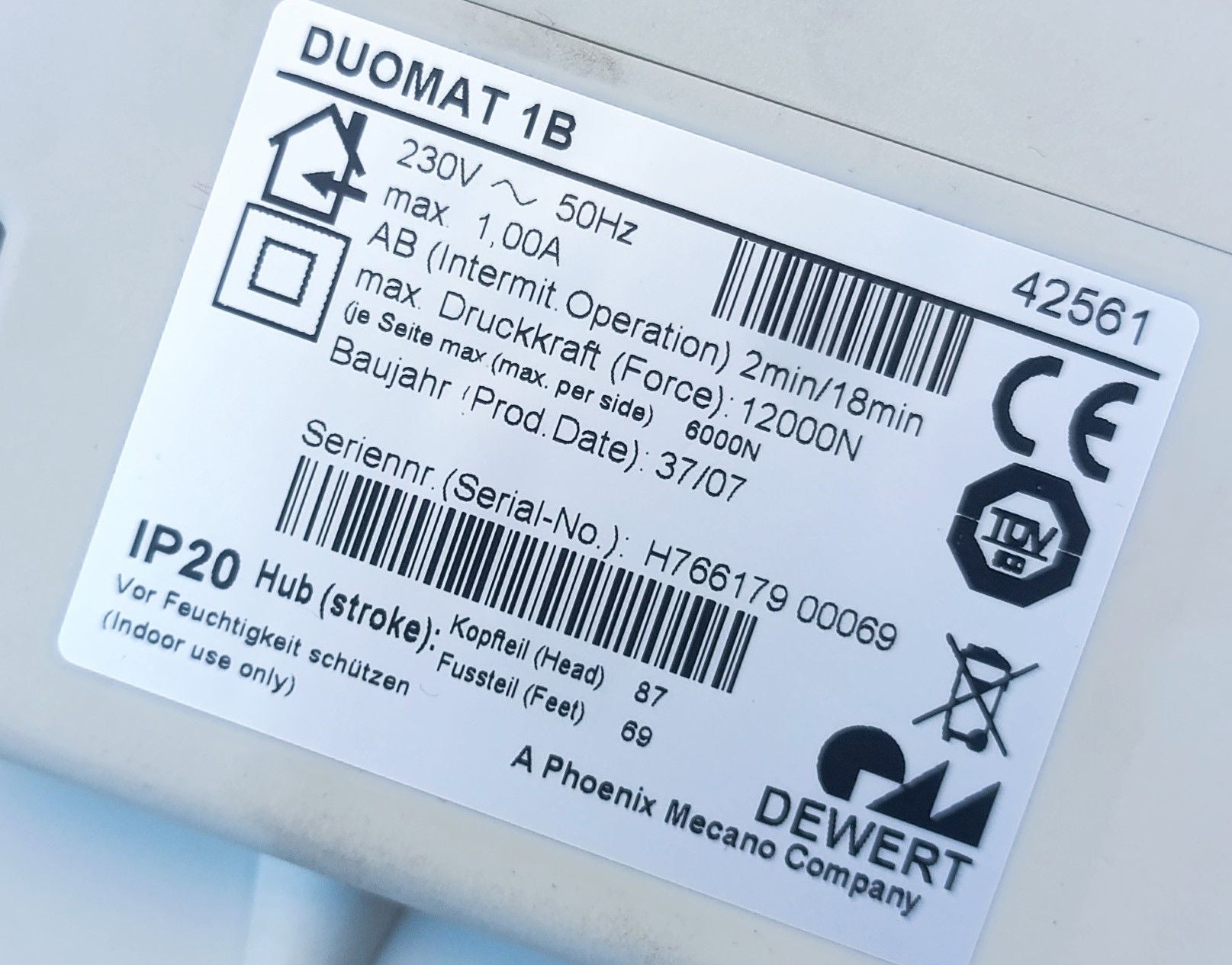 Duomat 1B 42561 motor