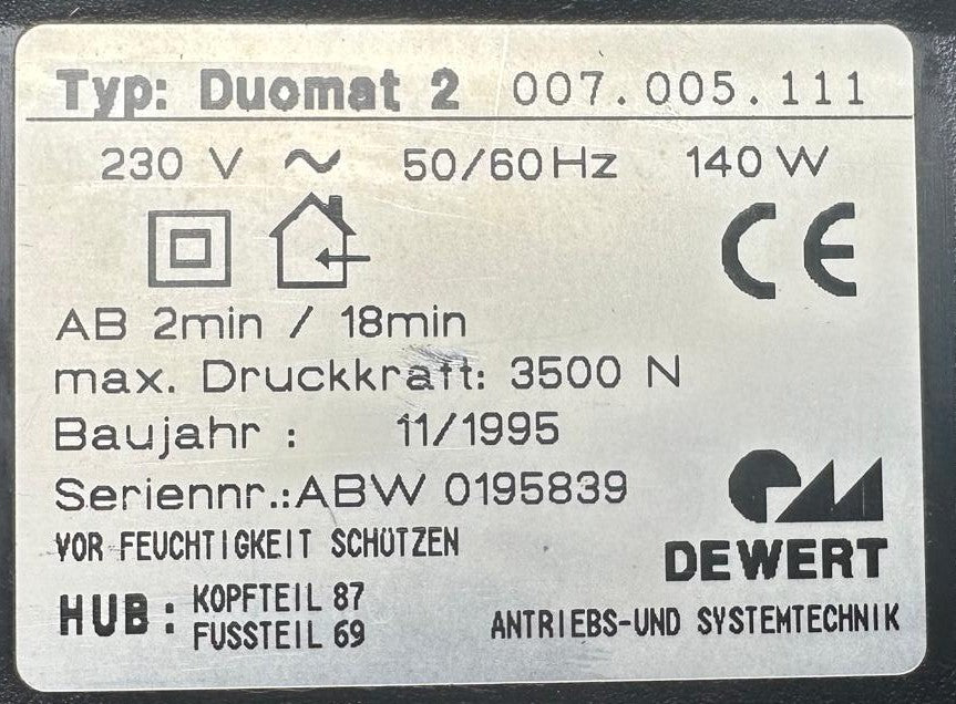 Duomat 2 motor