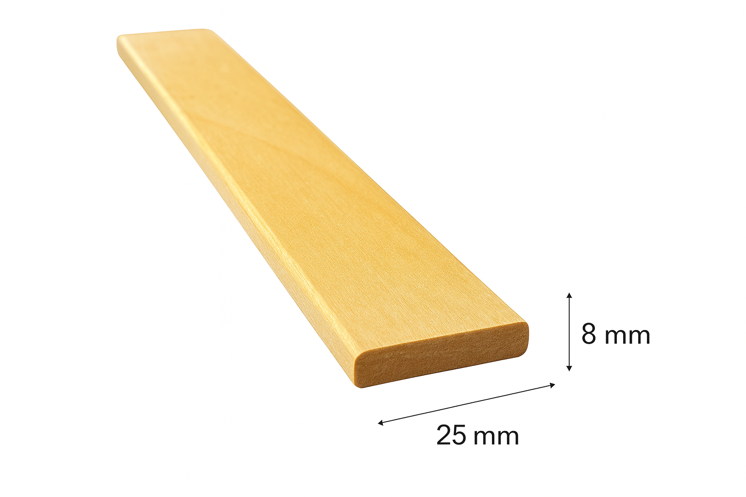 Gebogen lattenbodem latten 25x8 mm breed - 70 tot 90cm lang