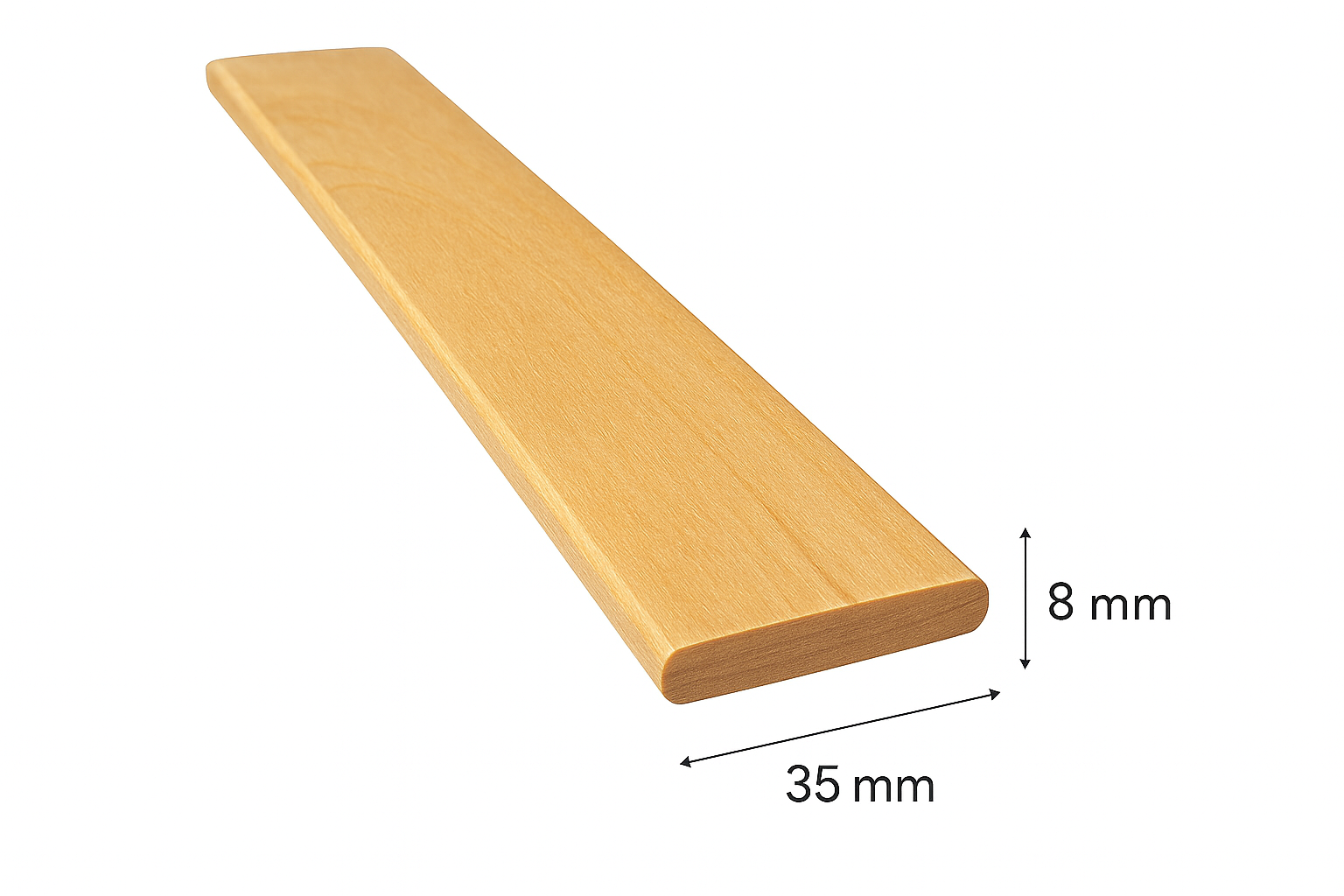 Gebogen lattenbodem latten 35x8 mm breed - 70 tot 90cm lang
