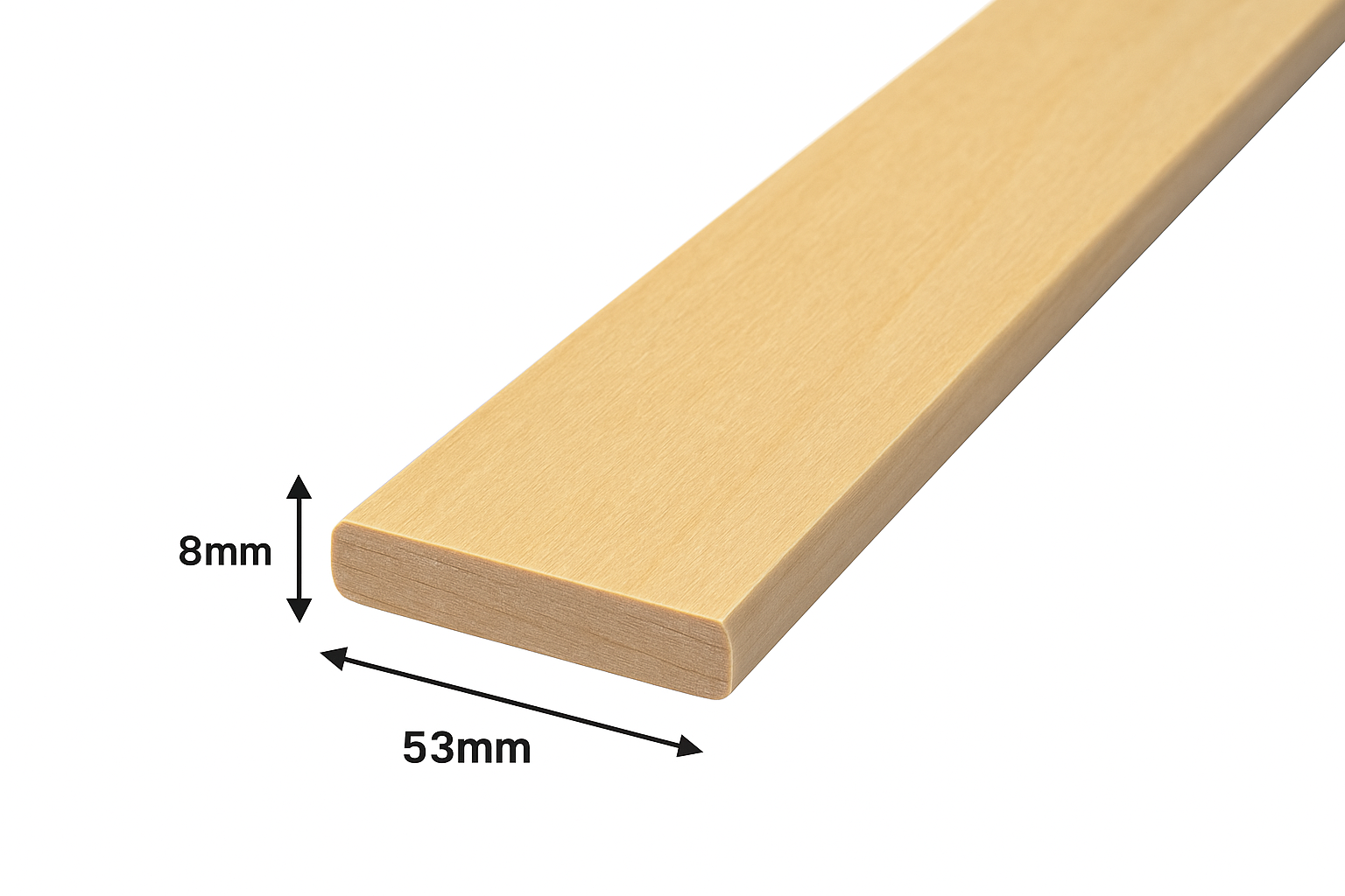 Gebogen lattenbodem latten 53x8 mm breed - 70 tot 90cm lang