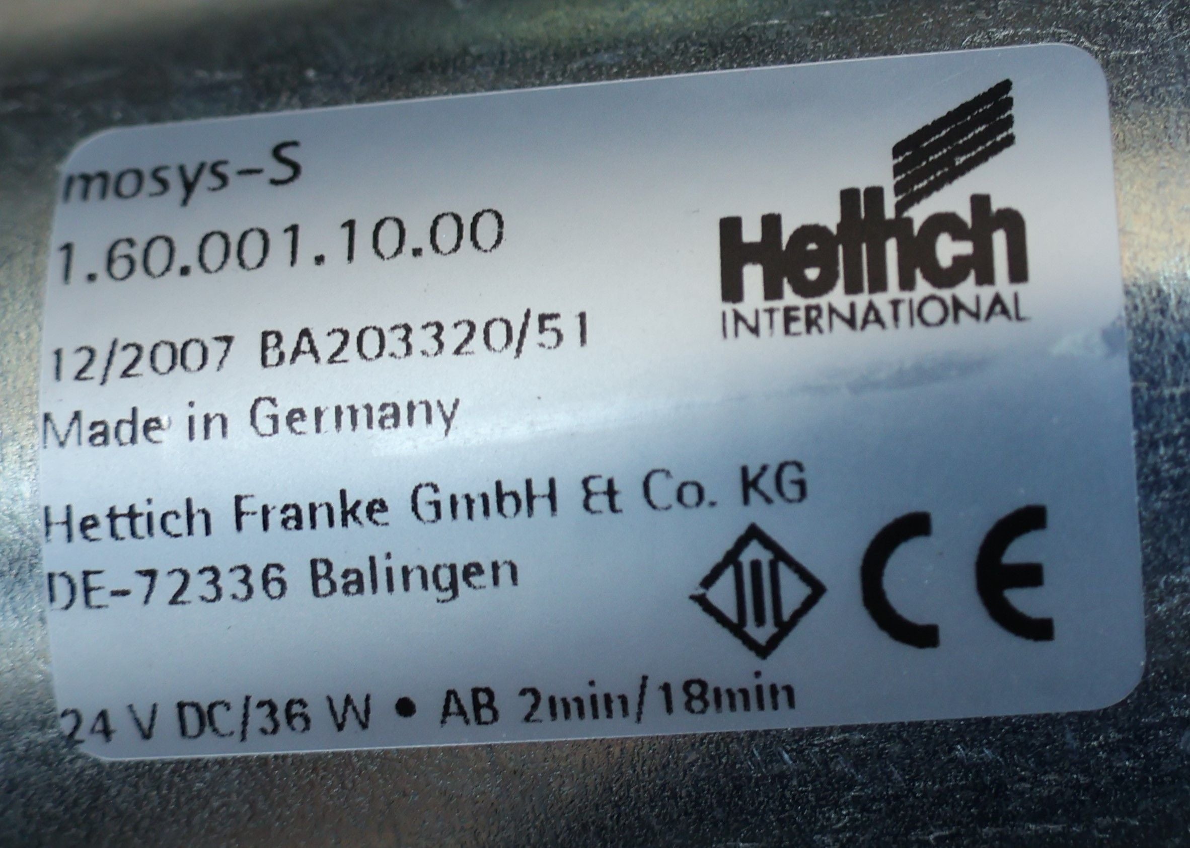 Hettich Mosys-S bedmotor