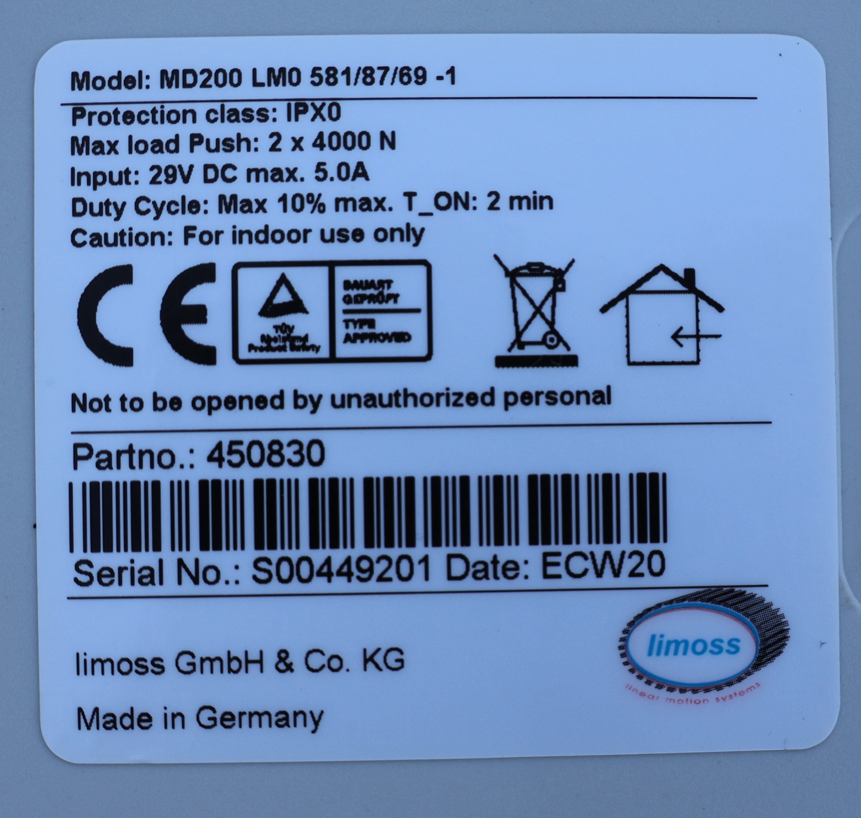 Limoss MD200 LMO 581/87/69 -1
